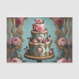 Rococo Parisian Tiered Cake 7 Decoupage Papper