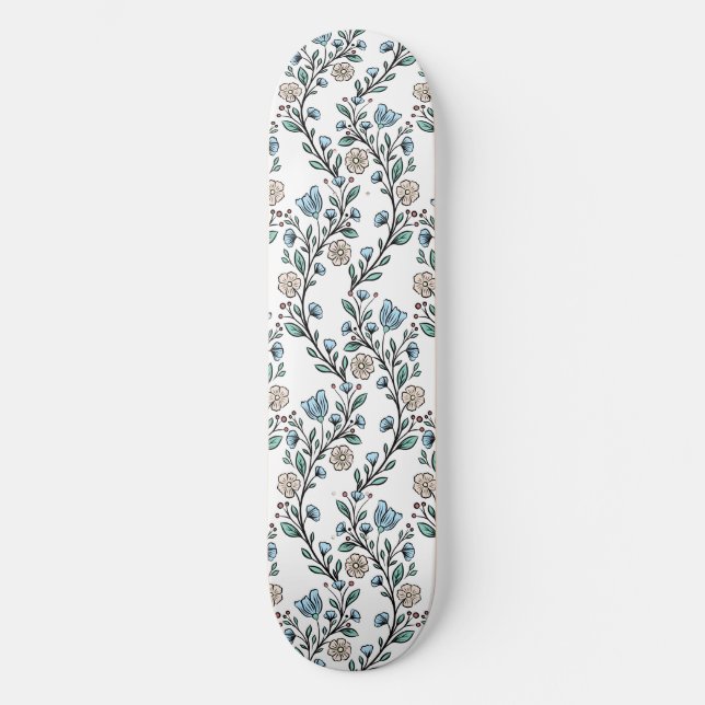 Rococo pattern mini skateboard bräda 18,5 cm (Framsida)