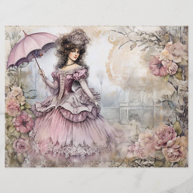 Rococo Princess Scrapbook Papper (Baksida)