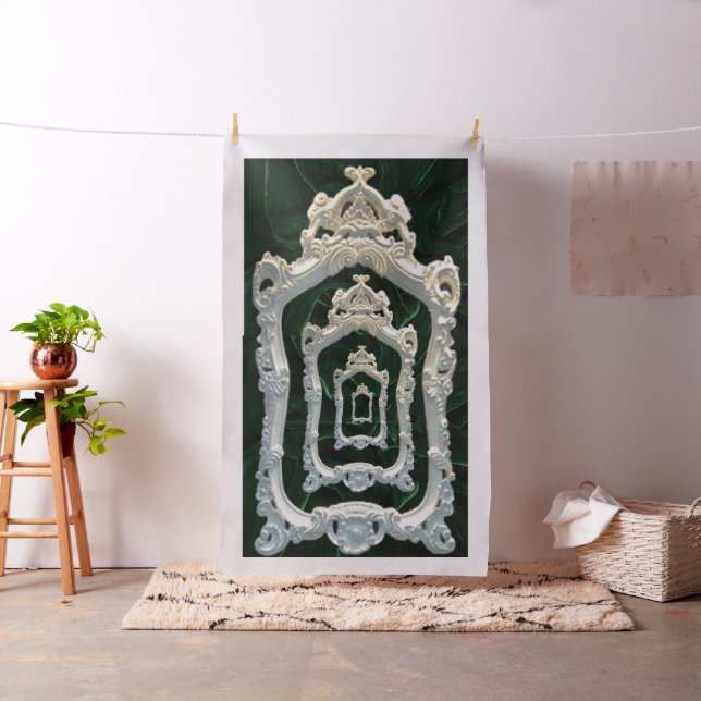 Rococo Ramar | Dk Grönt Velvet | Tyg (In Situ)