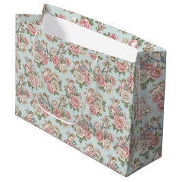 Rococo Revival Cherub Floral Toile Wrapping Paper