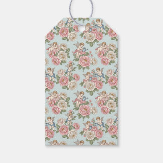 Rococo Revival Cherub Floral Toile Wrapping Paper Presentetikett