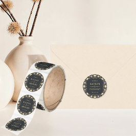 Rococo Revival Elegant Vintage Floral Wedding Runt Klistermärke