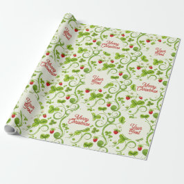Rococo Revival Wild Strawberry & Clover Custom Presentpapper