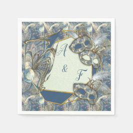 Rococo Rik med Guld Relief & Mask Pappersservett