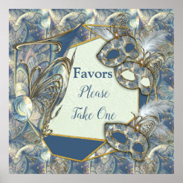 Rococo Rik med Guld Relief & Mask Poster