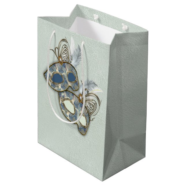 Rococo Rik Mönster-design med masker (Baksidan Vinklad)