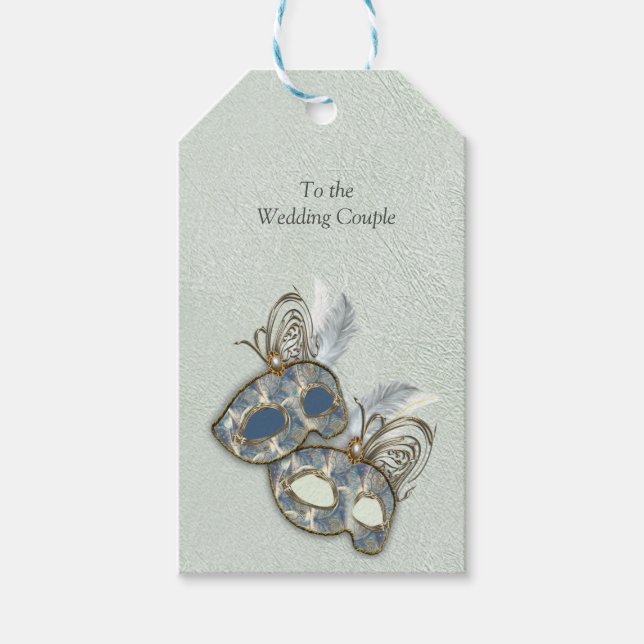 Rococo Rik Mönster-design med masker Presentetikett (Framsidan)