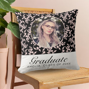 Rococo Rosa Black Student Photo Studenten Kudde