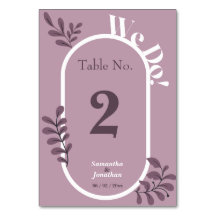Rococo Rosa Simple Bröllop Bord Card