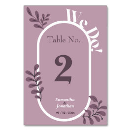 Rococo Rosa Simple Bröllop Bord Card Bordsnummer