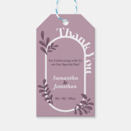 Rococo Rosa Simple Bröllop Presentetikett