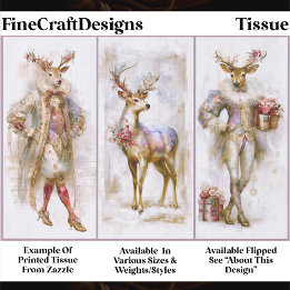 Rococo Rudolf & Festive Reindeer EQ3L Dekoupage