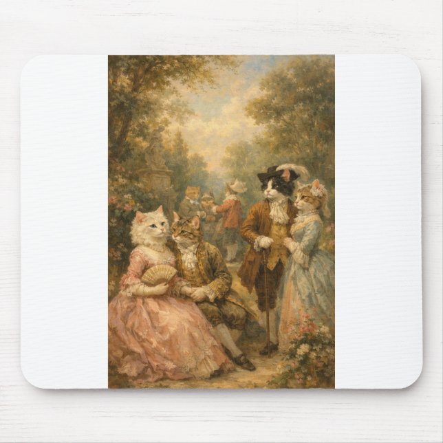 Rococo Trädgård Katter Samlas Musmatta (Framsidan)