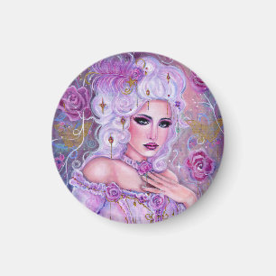 Rococo valentine fantasikonst av Renee Lavoie Magnet