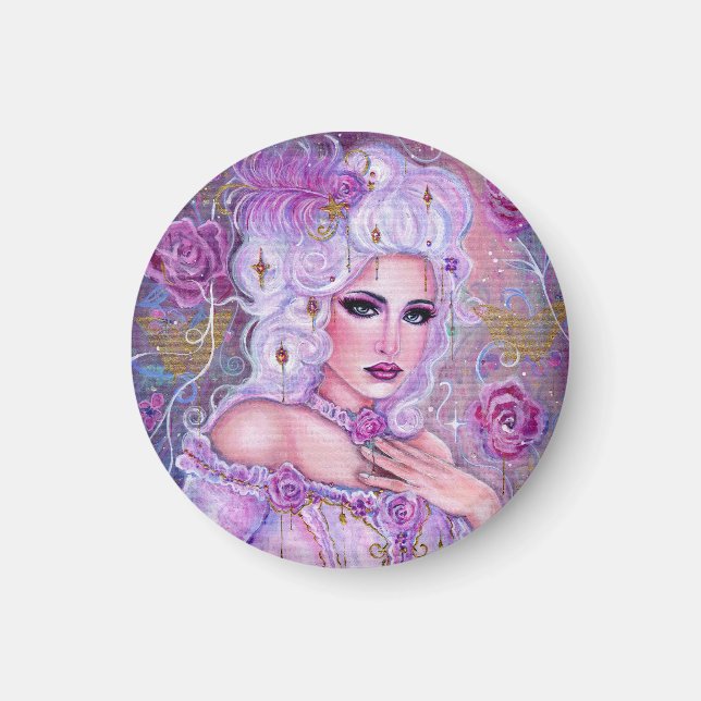 Rococo valentine fantasikonst av Renee Lavoie Magnet (Framsidan)