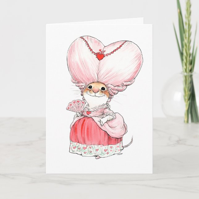 Rococo Valentine Mouse Card Kort (Framsida)