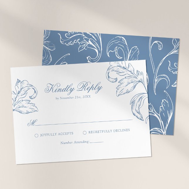 Rococo Vintage Blue Bröllop OSA (Skapare uppladdad)