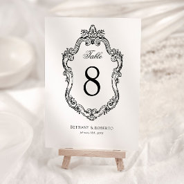 Rococo Vintage bröllop Bordsnummer