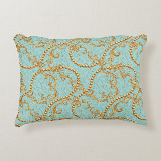 Rococogolden inslag sömlös mönster. Guld Prydnadskudde