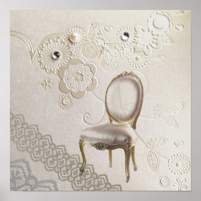 Rococos stolparis för romantisk finhuggare poster (Framsidan)