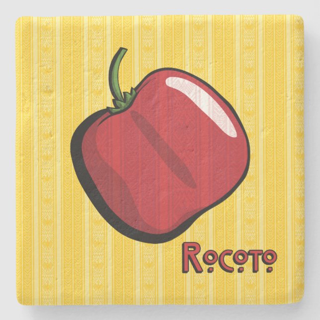 Rocoto Chili Pepper Stone Underlägg (Framsidan)
