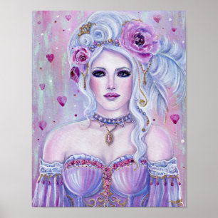 Rocovalentine fantasyart av Renee Lavoie Poster