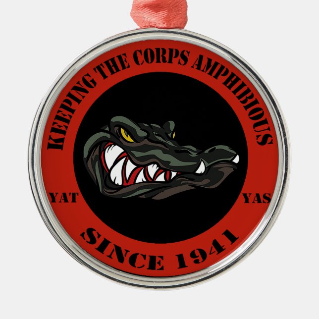 Röd 1941 julgransprydnad metall (Framsidan)