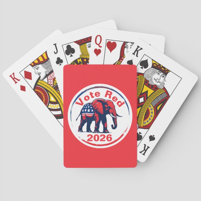 Röd 2026 casinokort (Baksidan)