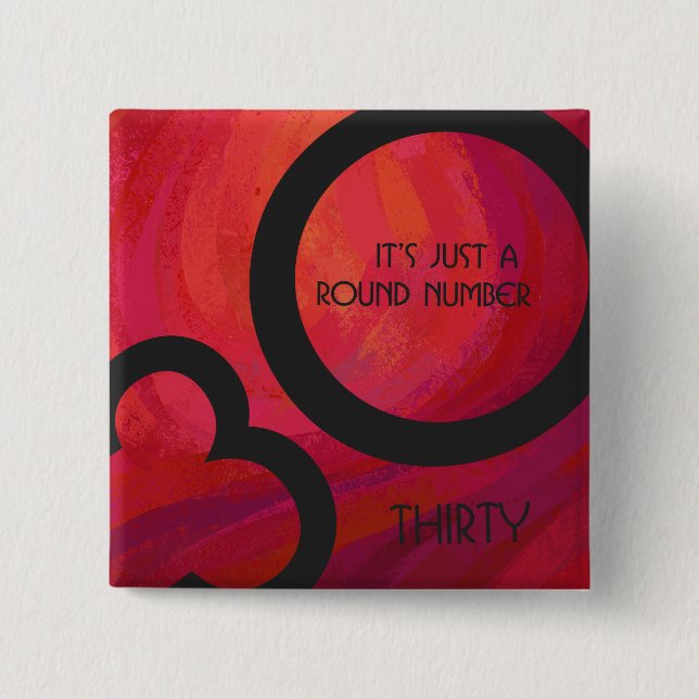 Röd 30-årsjubileum knapp (Framsida)