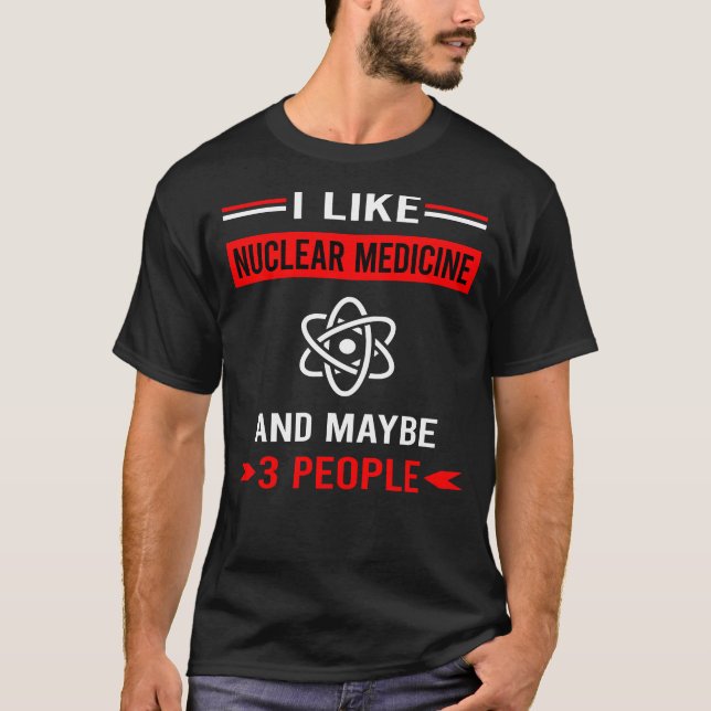 Röd 3 Personer Nuklearmedicin T Shirt (Framsida)