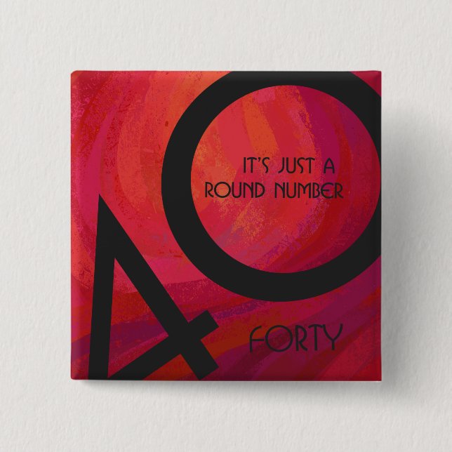 Röd 40-årsjubileum knapp (Framsida)