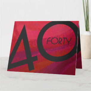 Röd 40-årsjubileum kort