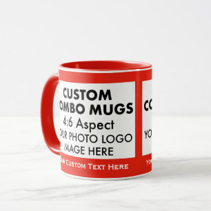 Röd 4:6 Landskap 2 x Fotoram Kustom Kombinationspr Mugg