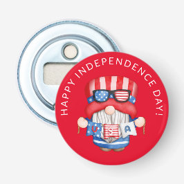 Röd 4 juli Tomte Självständighetsdag Flasköppnare