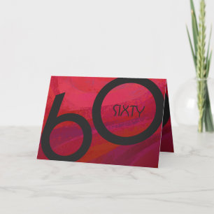 Röd 60-årsjubileum kort