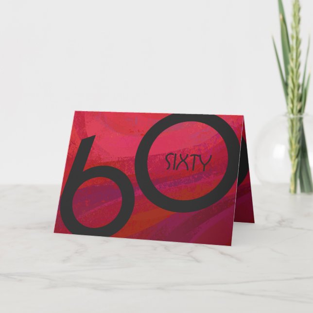 Röd 60-årsjubileum kort (Framsida)