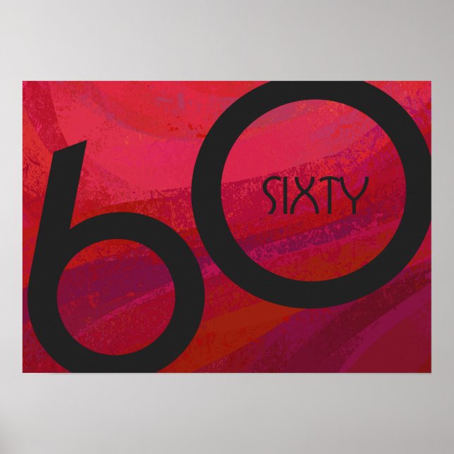Röd 60-årsjubileum poster (Framsidan)
