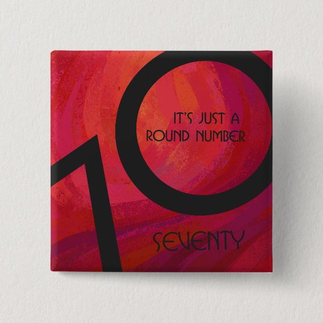 Röd 70-årsjubileum knapp (Framsida)