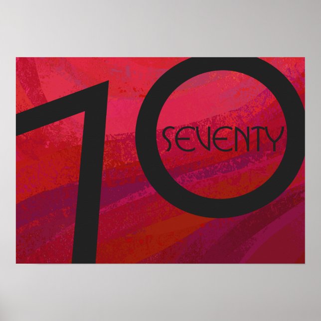 Röd 70-årsjubileum poster (Framsidan)