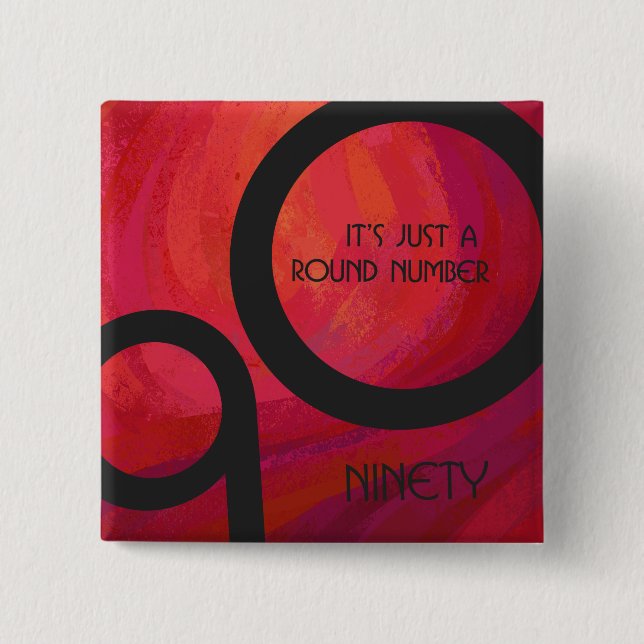 Röd 90-årsjubileum knapp (Framsida)