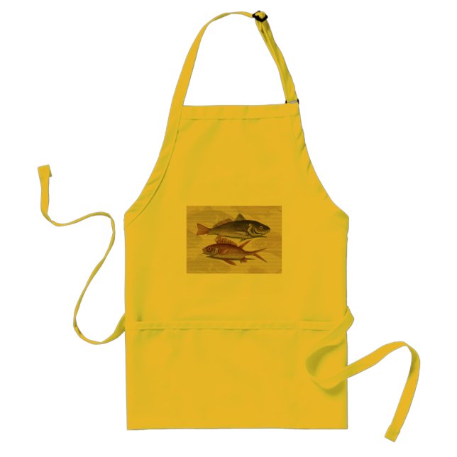 Röd abborre fisk fiskarens konst förkläde (Framsidan)