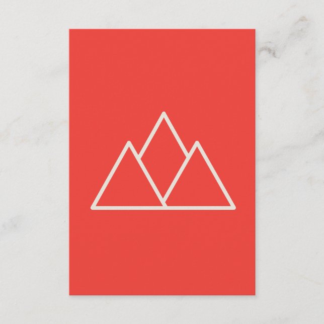 Röd Abstrakt Bakgrund | Djärv Minimalistisk Design Tilläggskort (Framsida)