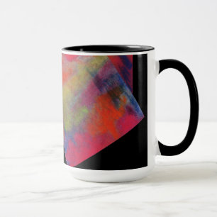 Röd abstrakt designMonogrammugg Mugg