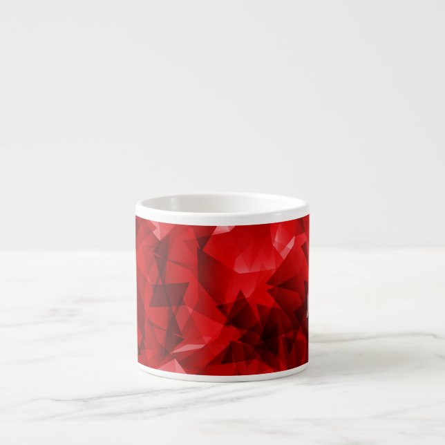 Röd Abstrakt Geometrisk Bakgrund-51083 Espressomugg (Framsidan)