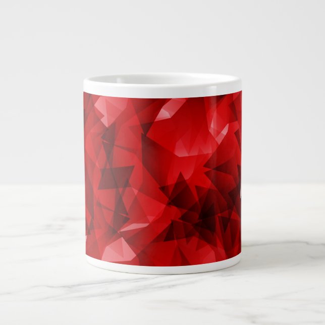Röd Abstrakt Geometrisk Bakgrund-51083 Jumbo Mugg (Framsidan)