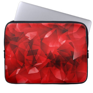 Röd Abstrakt Geometrisk Bakgrund-51083 Laptop Fodral