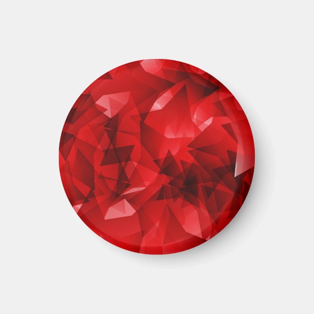Röd Abstrakt Geometrisk Bakgrund-51083 Magnet (Framsidan)