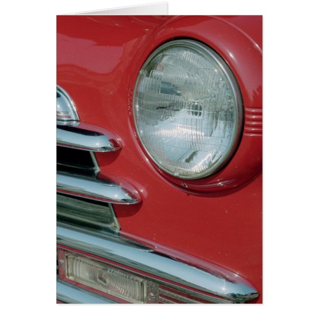 Röd Abstrakt Hälsningskort (Framsidan)