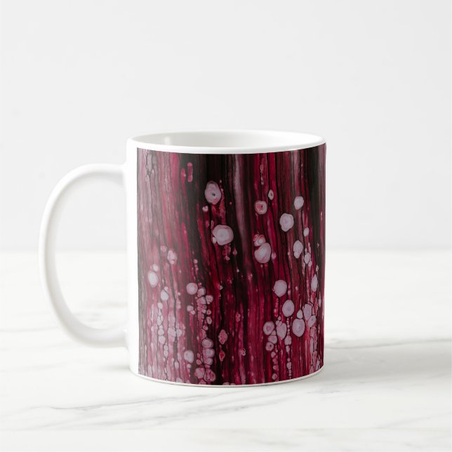 Röd abstrakt kaffemugg (Vänster)
